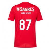 Camisa de Futebol Benfica Joao Neves #87 Equipamento Principal 2024-25 Manga Curta